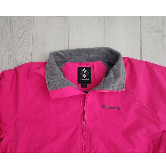 Columbia Castle Pines Men's XL Pink Winter Jacket Fleece Lined Ski Coat NEW $100 - Picture 3 of 9